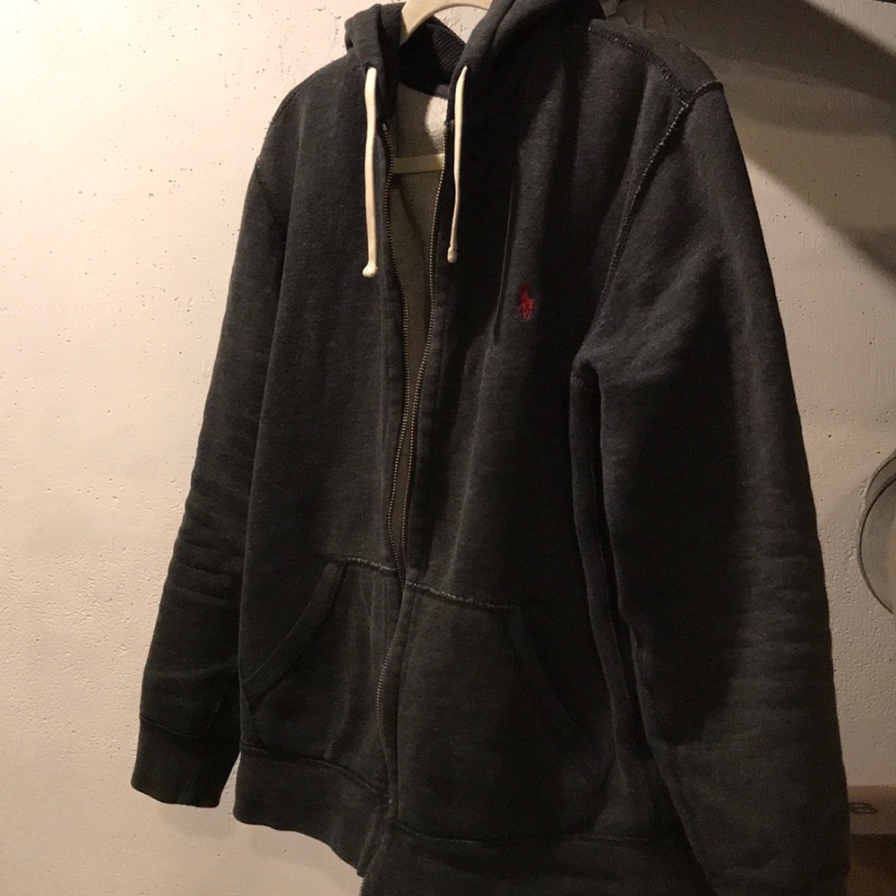 Ralph Lauren polo hoodie heather gray large sweat